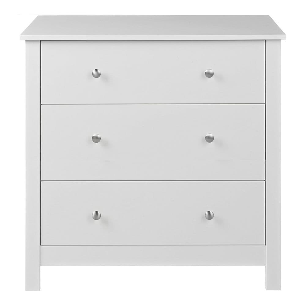 Citadel 3 Drawer Chest in White MDF (Excludes backs, drawer base and drawer sides)